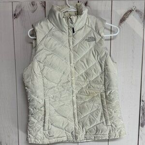 The North Face Aconcagua 550 Down Vest Women’s M Ivory EUC